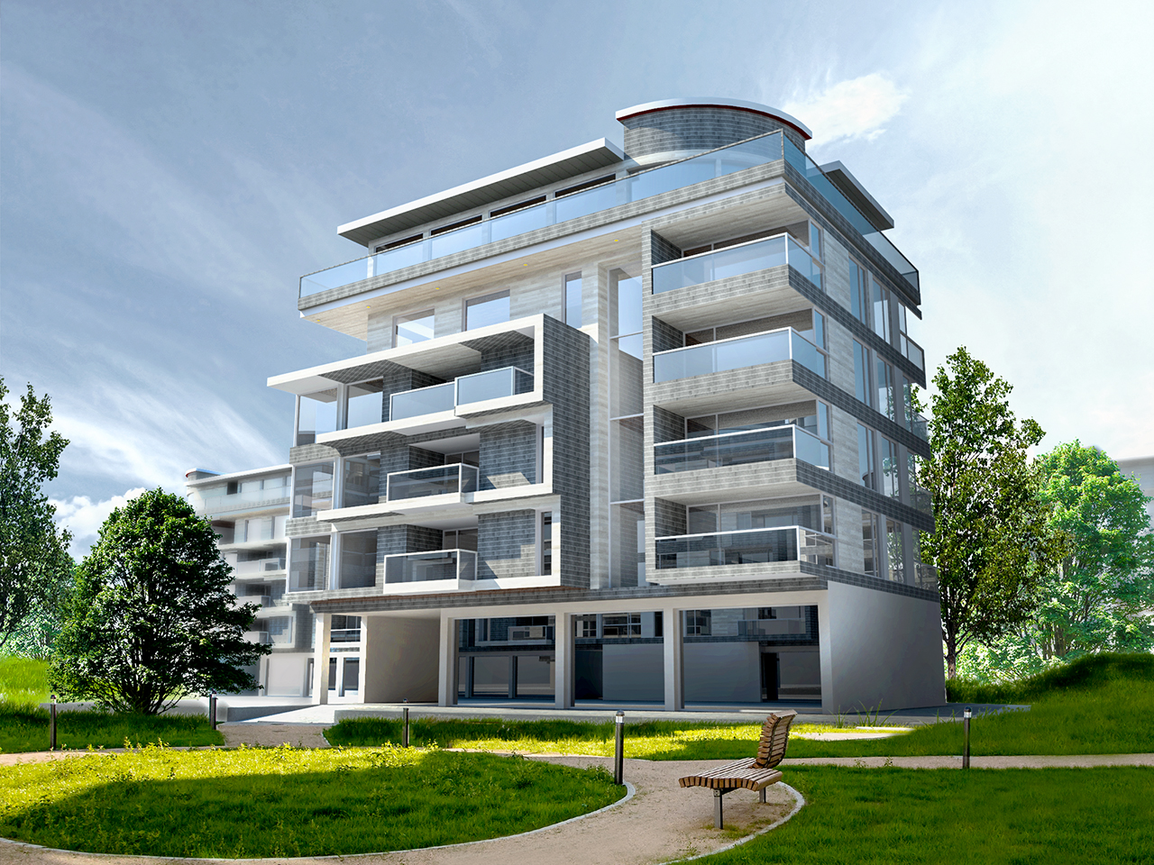 Architektur-Visualisierung Mehrfamilienhaus